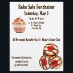 Bake Sale Fundraiser Flyer Cookies & Cupcakes<br><div class="desc">Promote your bake sale fundraiser in style with these flyers featuring a photo illustration of some yummy looking sweets: a chocolate frosted cupcake and some cookies with chocolate icing and cherry centers. Fill in the blank fields make it easy to personalize these flyers with your organization and event info. Want...</div>