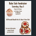 Bake Sale Fundraiser Flyer Cookies & Cupcakes<br><div class="desc">Promote your bake sale fundraiser in style with these flyers featuring a photo illustration of some yummy looking sweets: a chocolate frosted cupcake and some cookies with chocolate icing and cherry centers. Fill in the blank fields make it easy to personalize these flyers with your organization and event info. Want...</div>