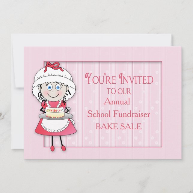 BAKE SALE INVITATION - PERSONALIZE - DORI THE CHEF (Front)