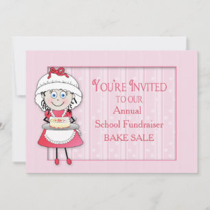 BAKE SALE INVITATION - PERSONALIZE - DORI THE CHEF