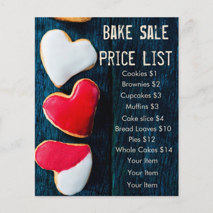 bake-sale-price-list-dark-background-heart-cookies-flyer-zazzle