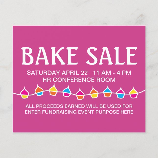 bake sale retro flyers (Back)