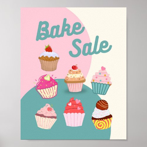Bake Sale Sign Cupcake Bake Sale Poster