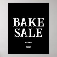 bake sale flyer template black and white