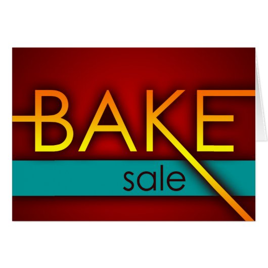 bake sale (typographic) cards (Front Horizontal)