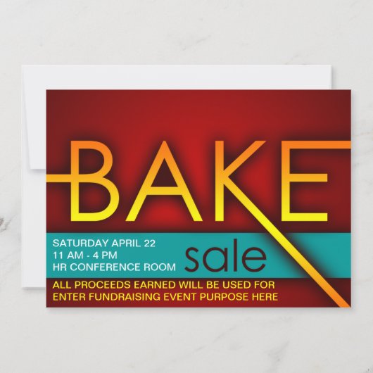 bake sale typographic flyers (Back)
