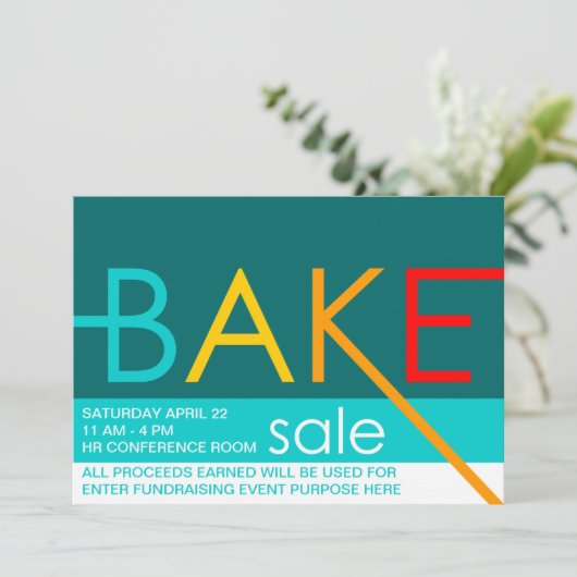 bake sale typographic flyers (Standing Front)