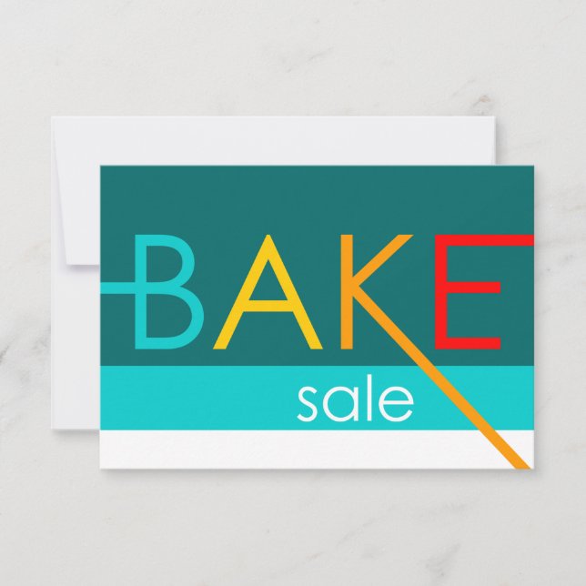 bake sale (typographic) invitation (Front)
