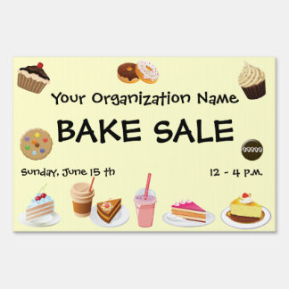 Bake Sale Yard Sign
