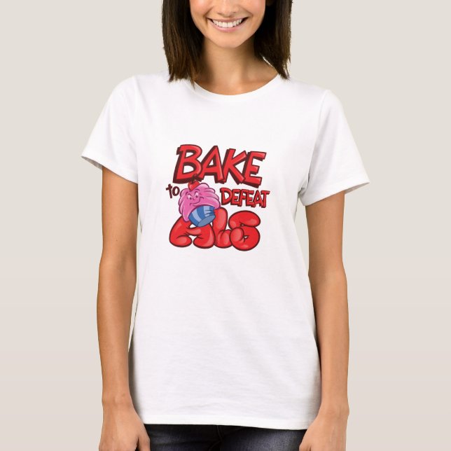 Bake to Defeat ALS Cupcake Specific T-Shirt (Front)