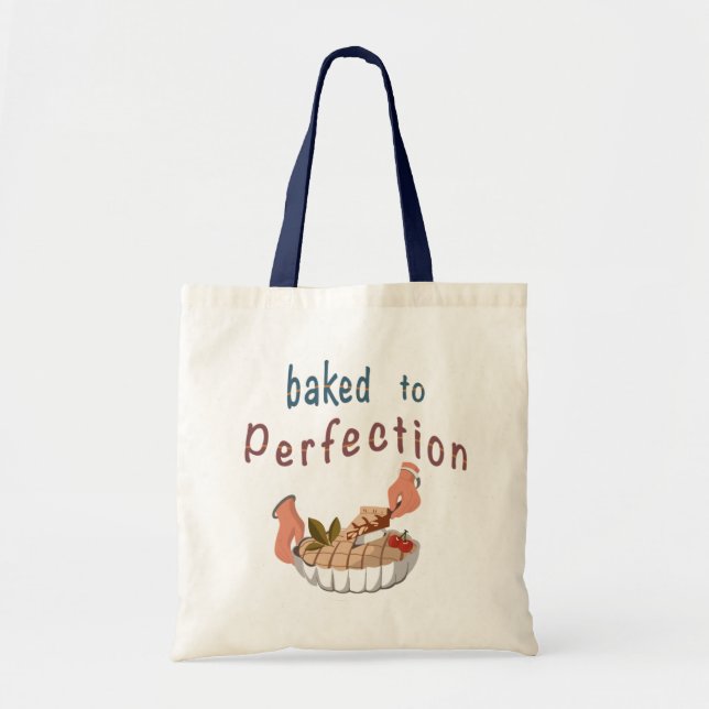 Bake to perfection tote bag (Front)