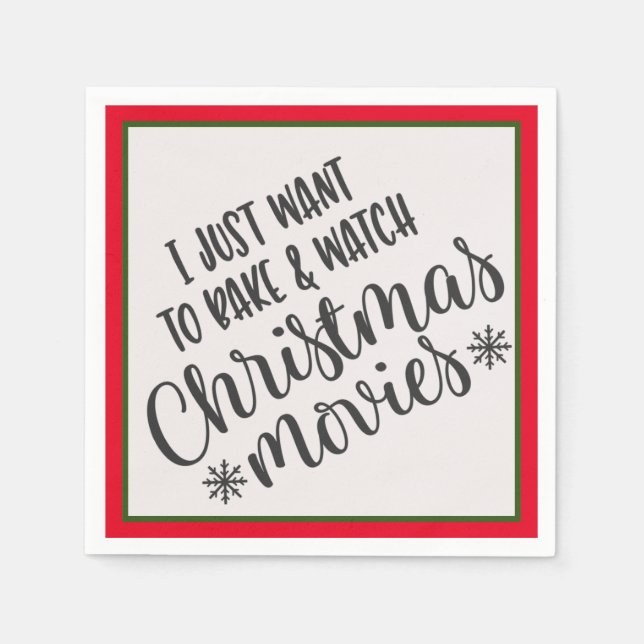 Bake & Watch Movies Napkins (Front)