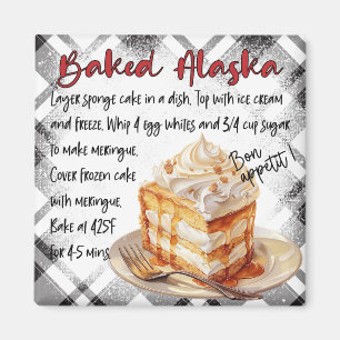 Baked Alaska Recipe Magnet