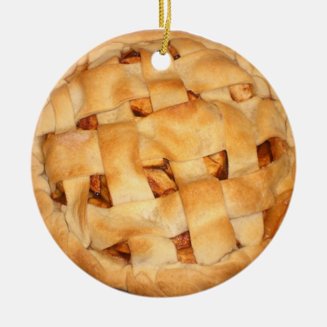 Baked Apple Pie Ceramic Ornament (Front)
