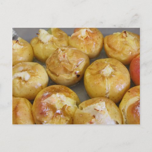 Baked apples postcard