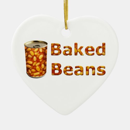 Baked Beans Can Ceramic Ornament