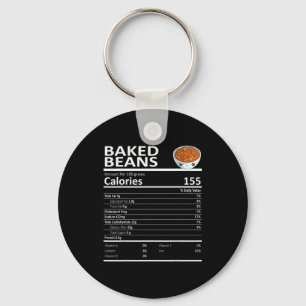 Baked Beans Nutritional Facts Thanksgiving X-mas G Keychain