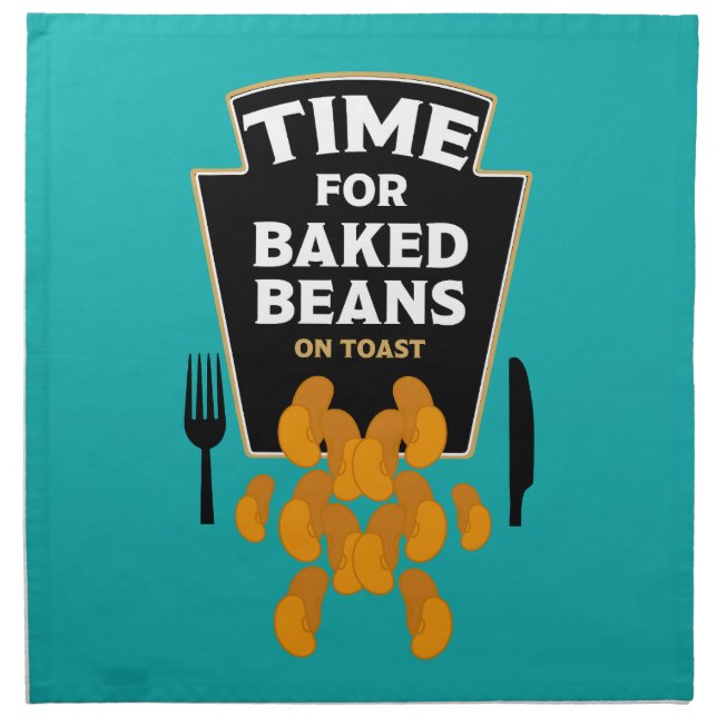 Baked Beans On Toast Cloth Napkin (Front)