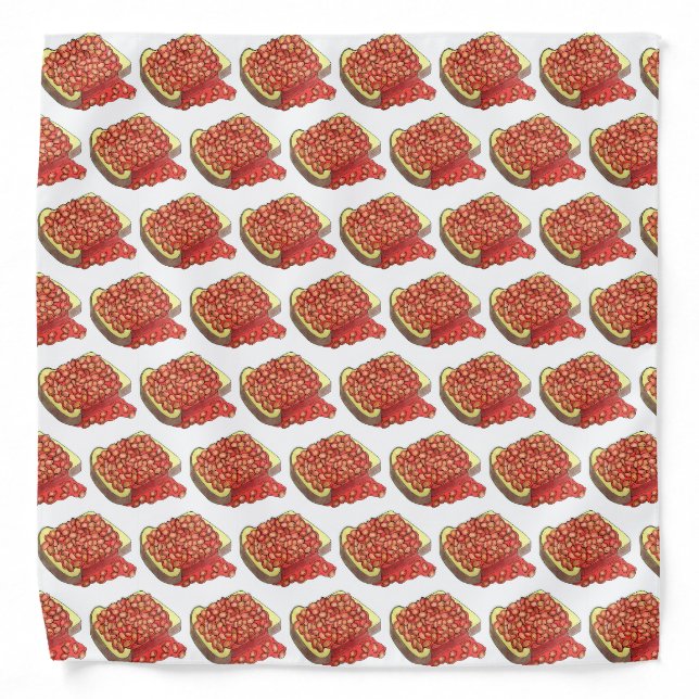 Baked Beans on Toast UK British Cuisine Food Bandana (Front)
