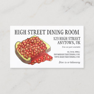Baked Beans on Toast UK British Cuisine Food Business Card