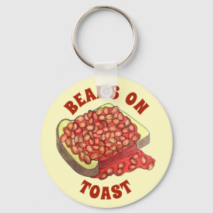 Baked Beans on Toast UK British Cuisine Food Keychain