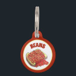 Baked Beans on Toast UK British Cuisine Food Pet ID Tag<br><div class="desc">Apron design features an original marker illustration of classic British beans on toast. This design is also available on other products. Lots of additional food-themed illustrations are also available from this shop. Don't see what you're looking for? Contact Rebecca to have something created just for you.</div>