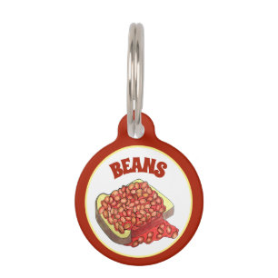 Baked Beans on Toast UK British Cuisine Food Pet ID Tag