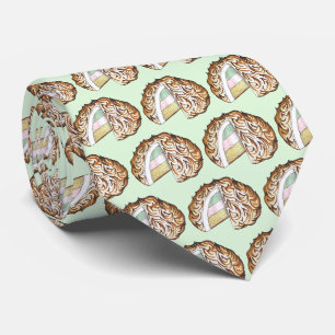 Baked Bombe Alaska Ice Cream Cake Dessert Food Neck Tie