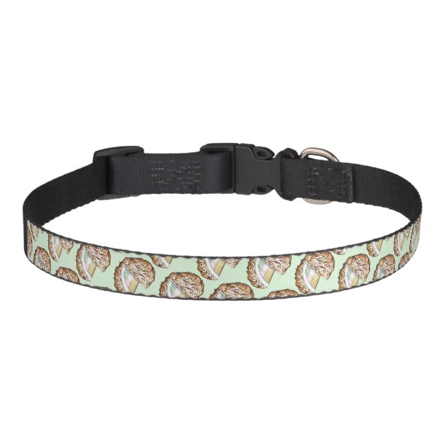 Baked Bombe Alaska Ice Cream Cake Dessert Food Pet Collar (Front)