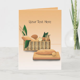 Baked Bread Custom Greeting Card