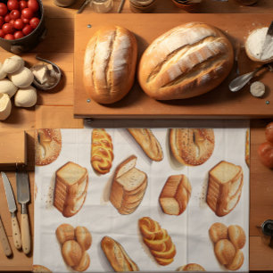 Baked Bread Kitchen Towel