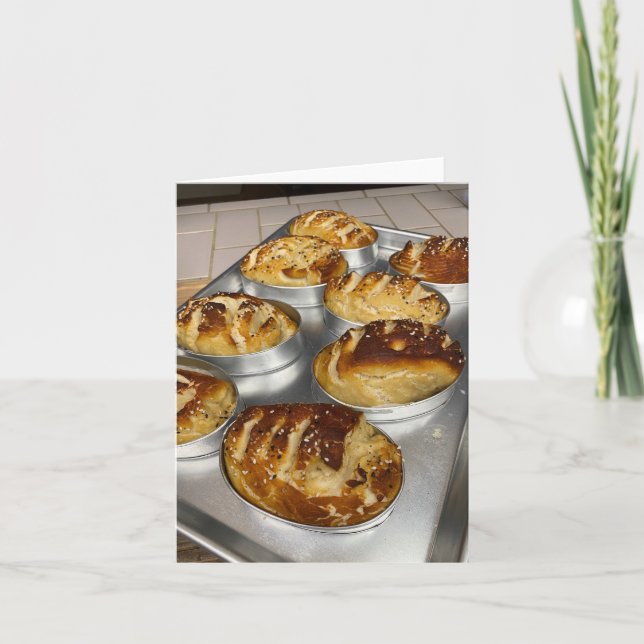 Baked Bread Loaves Thank You Card (Front)