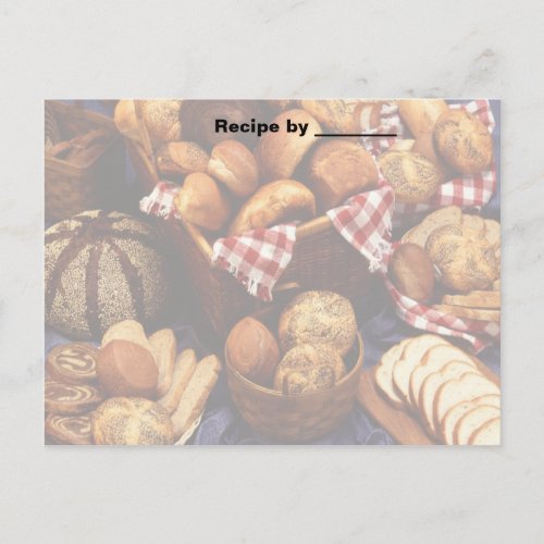 Baked Breads Recipe 2 Blank Card