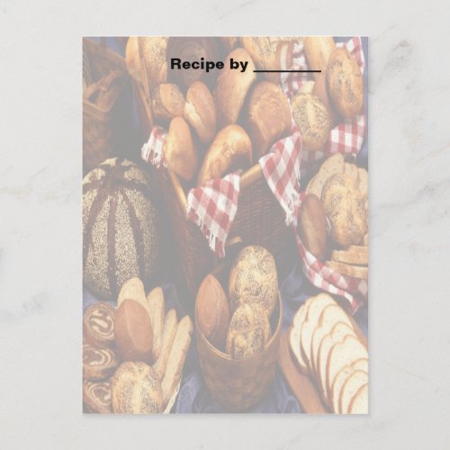 Baked Breads Recipe Blank Card