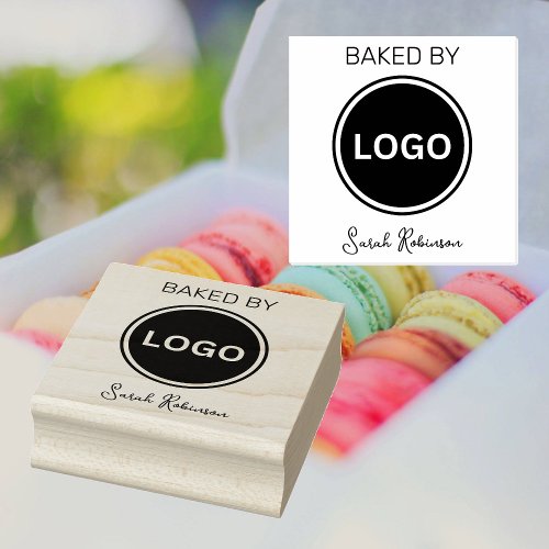 Baked by Business Name Rubber Stamp