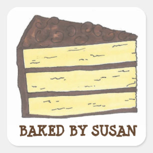Baked by Personalized Layer Cake Baking Stickers