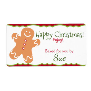 Baked By YOU Christmas Cookie Gift Labels