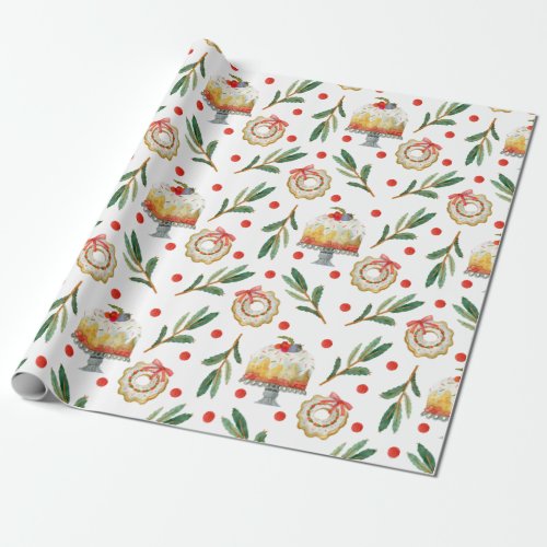 Baked Christmas Goodies Wrapping Paper