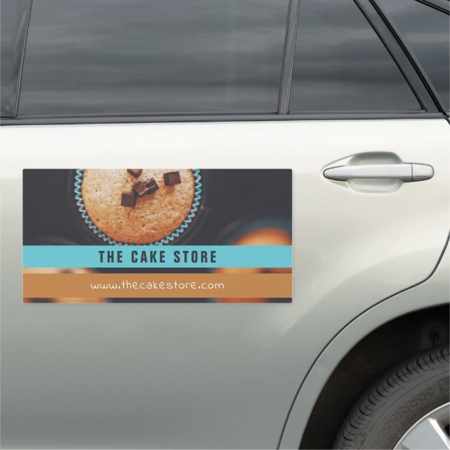Baked Cupcakes, Cake Maker, Cake Store Car Magnet (In Situ)
