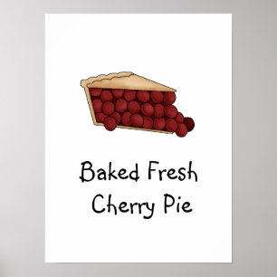 Baked Fresh Cherry Pie Poster