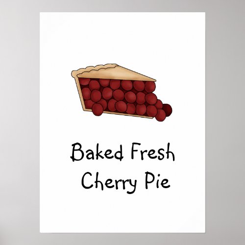 Baked Fresh Cherry Pie Poster