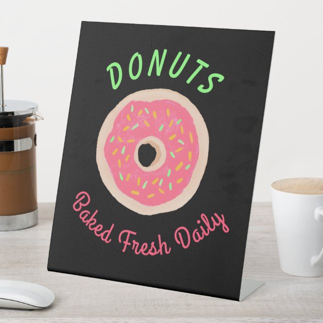Baked Fresh Daily Faux Neon Donut Shop Sign (In SItu)
