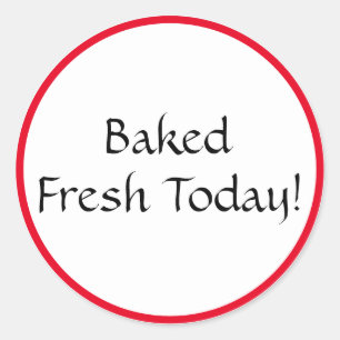 Baked Fresh Today Oval Sticker