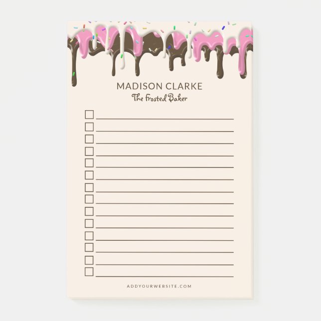 Baked Goods Bakery Business Notes (Front)