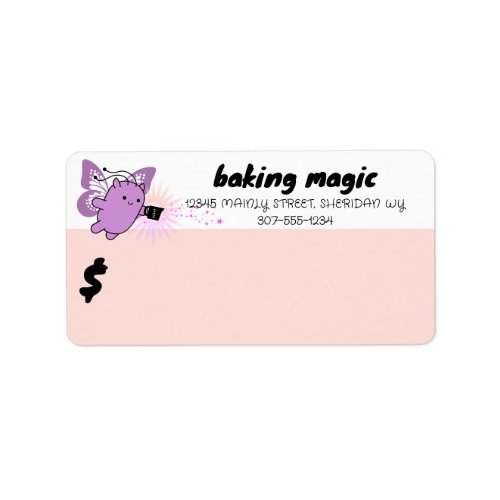 baked goods baking fairy bakery pricing packaging label