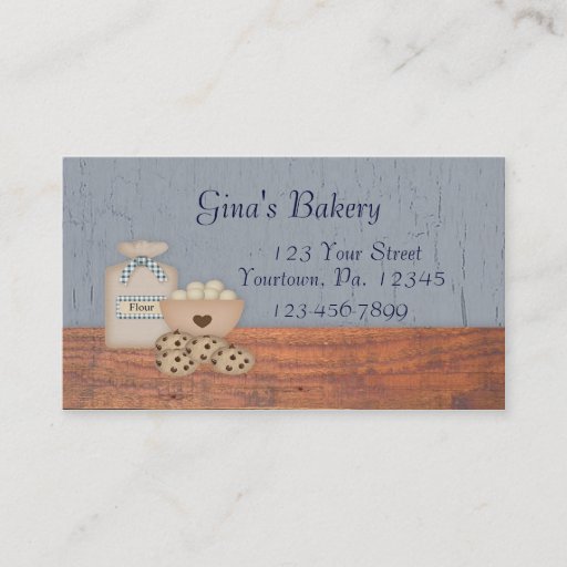 Customizable Baked Goods Business Card