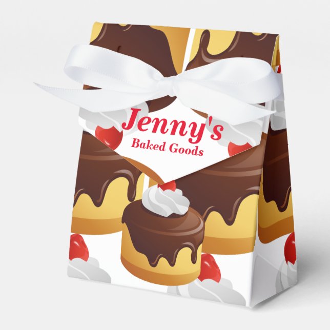 Baked Goods Custom Tent Favor Box (Front Side)