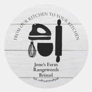 baked goods marketing produce cooking classic round sticker