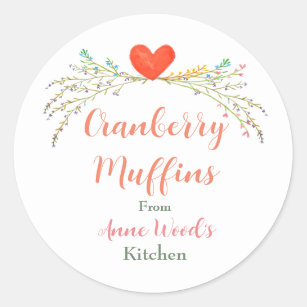 Baked Goods, Preserves, Handmade products custom Classic Round Sticker