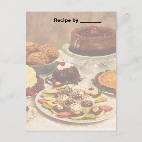 Baked Goods Recipe Blank Card
